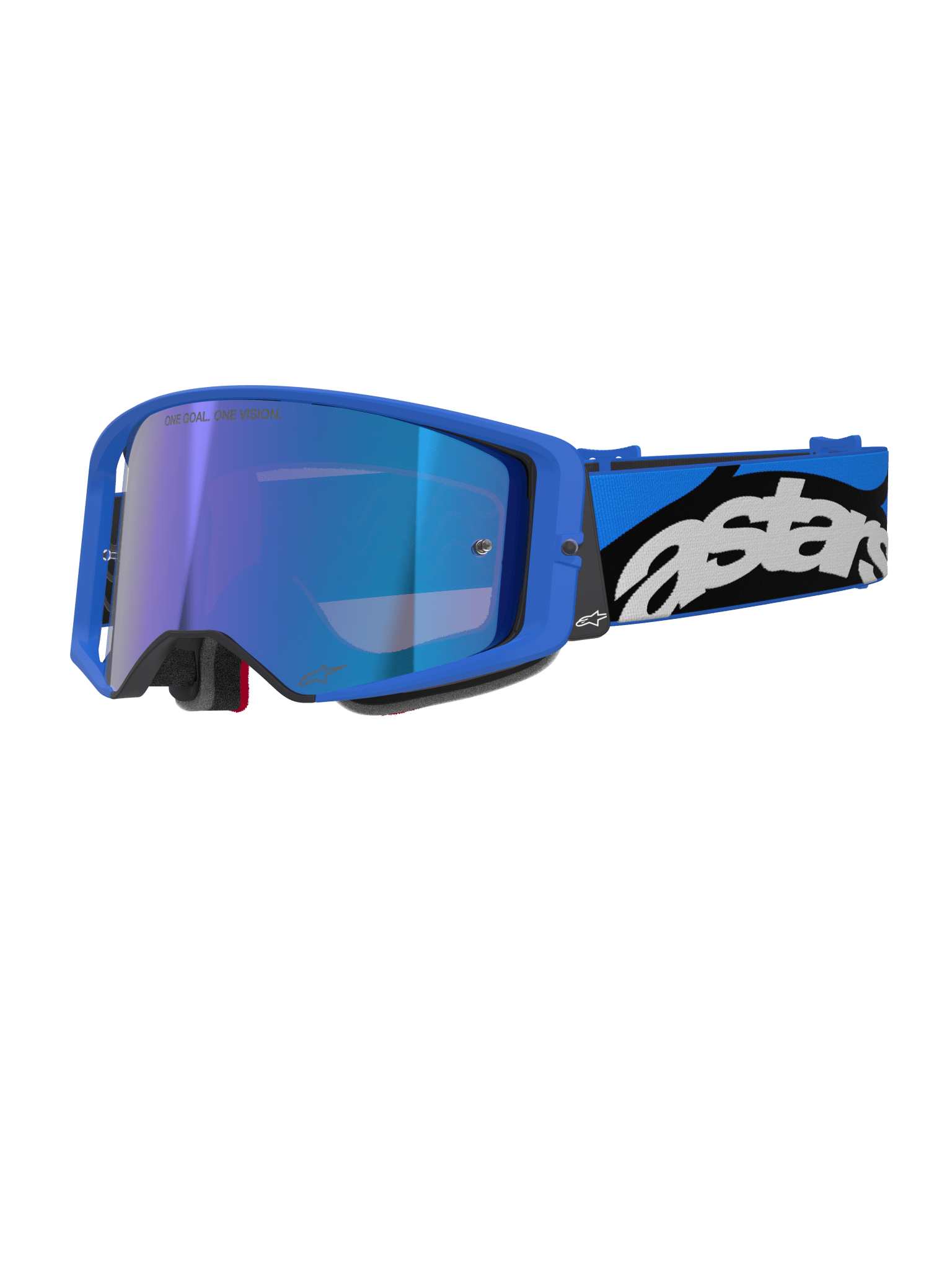 Alpinestars Supertech Stream Schutzbrille Einheitsgröße Blaue Verspiegelte Linse - MxProStoreParts