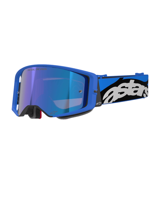 Alpinestars Supertech Stream Veiligheidsbril One Size Blauwe Spiegel Lens - MxProStoreParts
