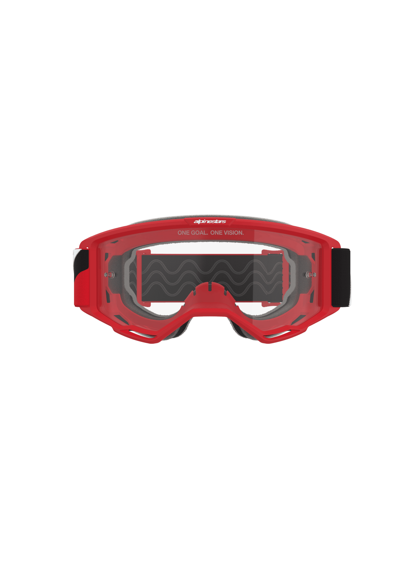 Alpinestars Vision Schutzbrille OTG Rot Schwarz Weiß Klar - MxProStoreParts