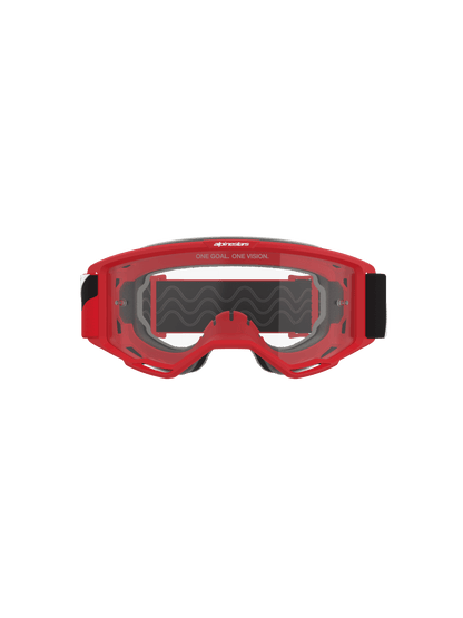 Alpinestars Vision Schutzbrille OTG Rot Schwarz Weiß Klar - MxProStoreParts