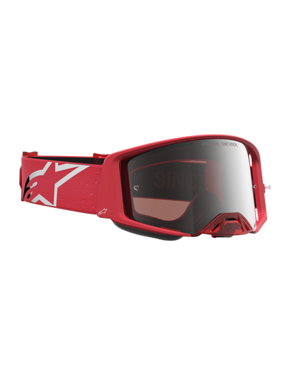 Alpinestars Supertech Vesta Veiligheidsbril Rood Fluo Chrome Mirror Zilver One Size