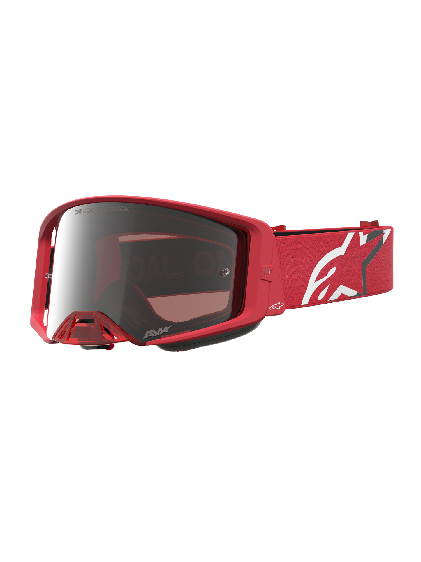 Alpinestars Supertech Vesta Veiligheidsbril Rood Fluo Chrome Mirror Zilver One Size