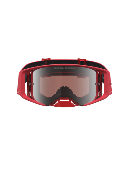 Alpinestars Supertech Vesta Veiligheidsbril Rood Fluo Chrome Mirror Zilver One Size