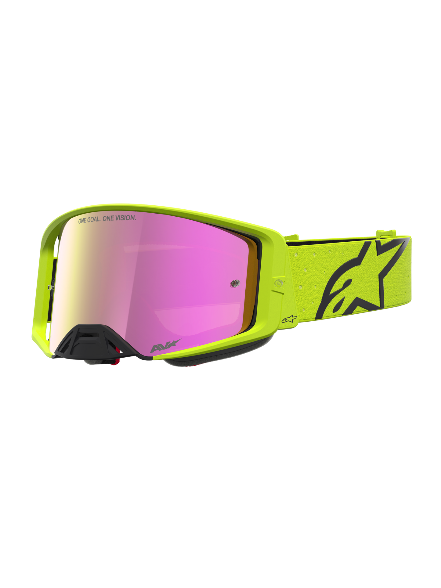Alpinestars Supertech Vesta Veiligheidsbril One Size Yellow Fluo Black Mirror Red