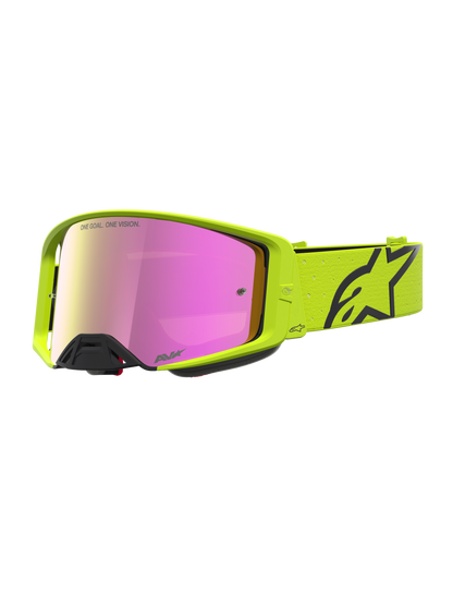 Alpinestars Supertech Vesta Veiligheidsbril One Size Yellow Fluo Black Mirror Red