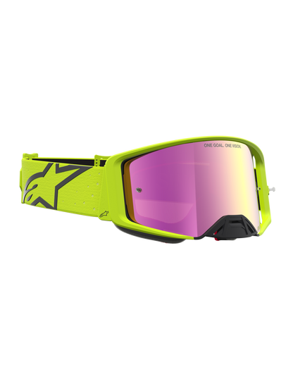 Alpinestars Supertech Vesta Veiligheidsbril One Size Yellow Fluo Black Mirror Red