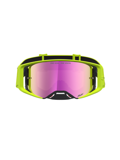 Alpinestars Supertech Vesta Veiligheidsbril One Size Yellow Fluo Black Mirror Red