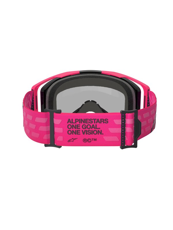 Alpinestars Vision 8 Crossbril Roze met Rode Spiegellens