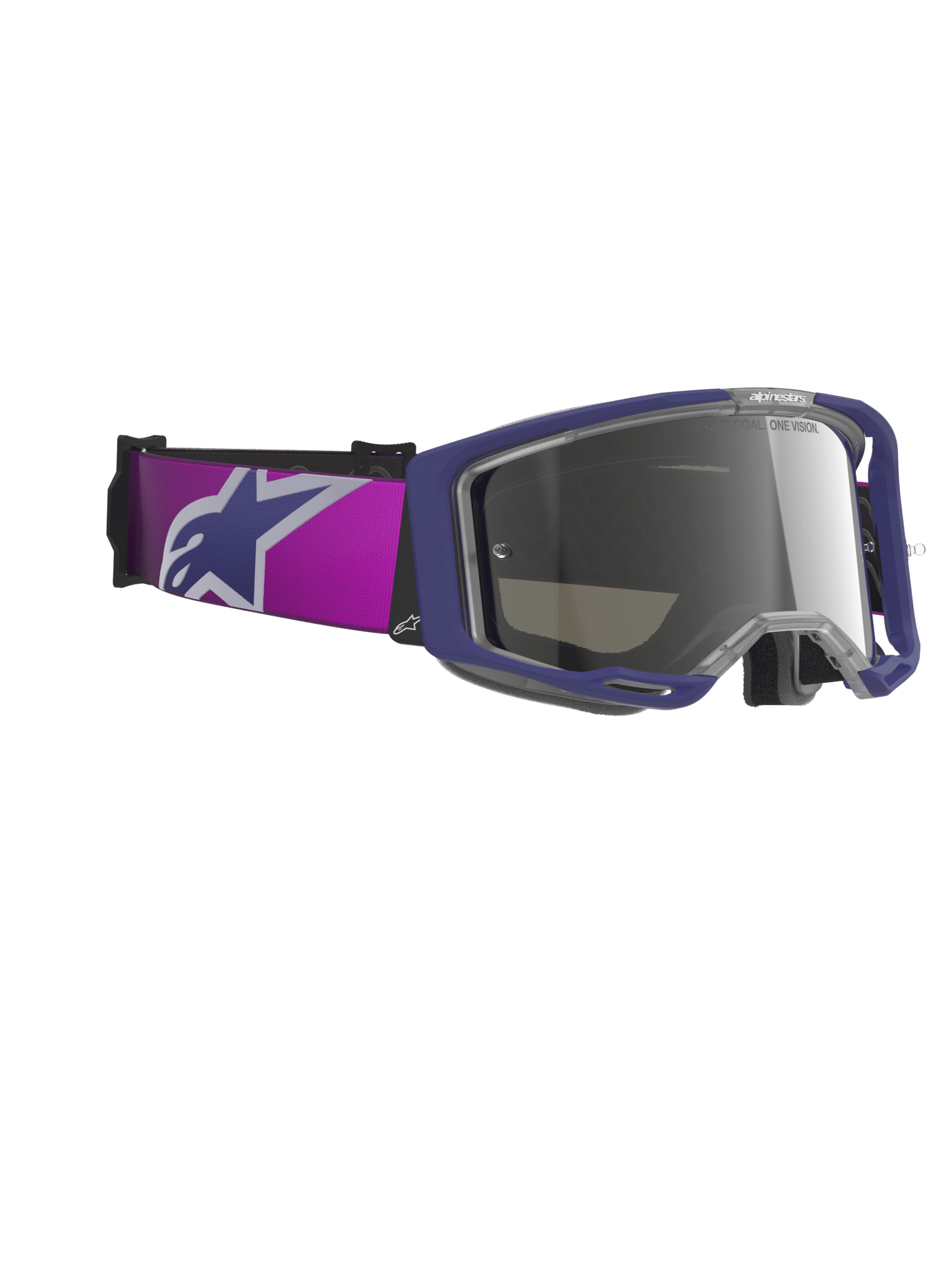 Alpinestars Vision 8 Corp Schutzbrille A-Flex Lila Hellgrau Silber - MxProStoreParts
