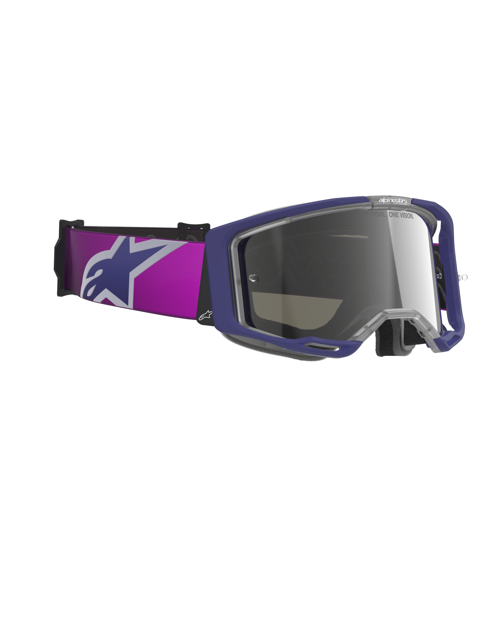 Alpinestars Vision 8 Corp Schutzbrille A-Flex Lila Hellgrau Silber - MxProStoreParts