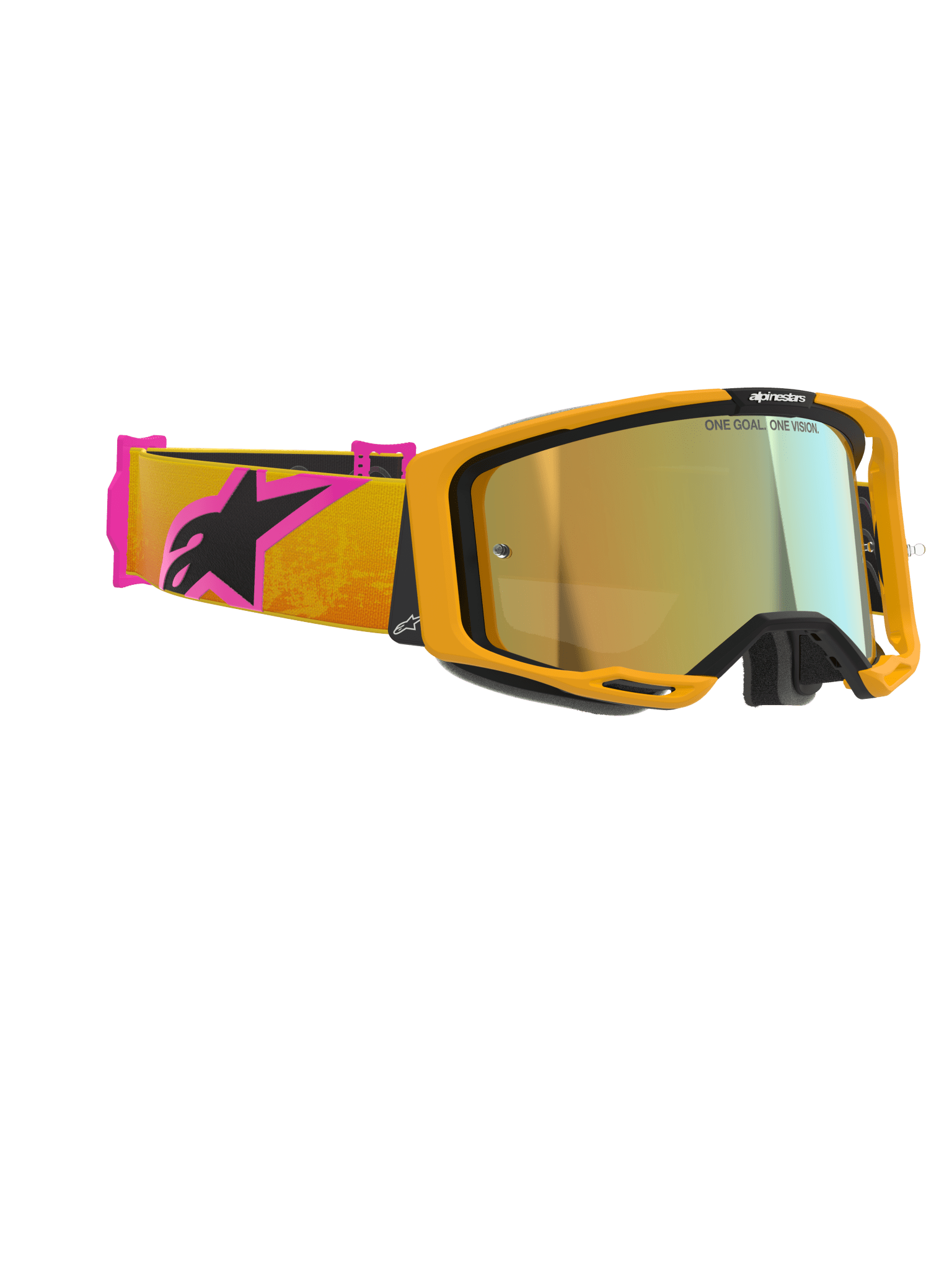Alpinestars Vision 8 Corp Schutzbrille Spiegelfinish Gold, Orange, Gelb, Pink - MxProStoreParts