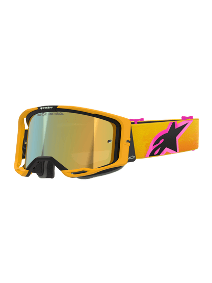 Alpinestars Vision 8 Corp Schutzbrille mit verspiegelter Gold-, Orange-, Gelb- und Pink-Oberfläche - MxProStoreParts