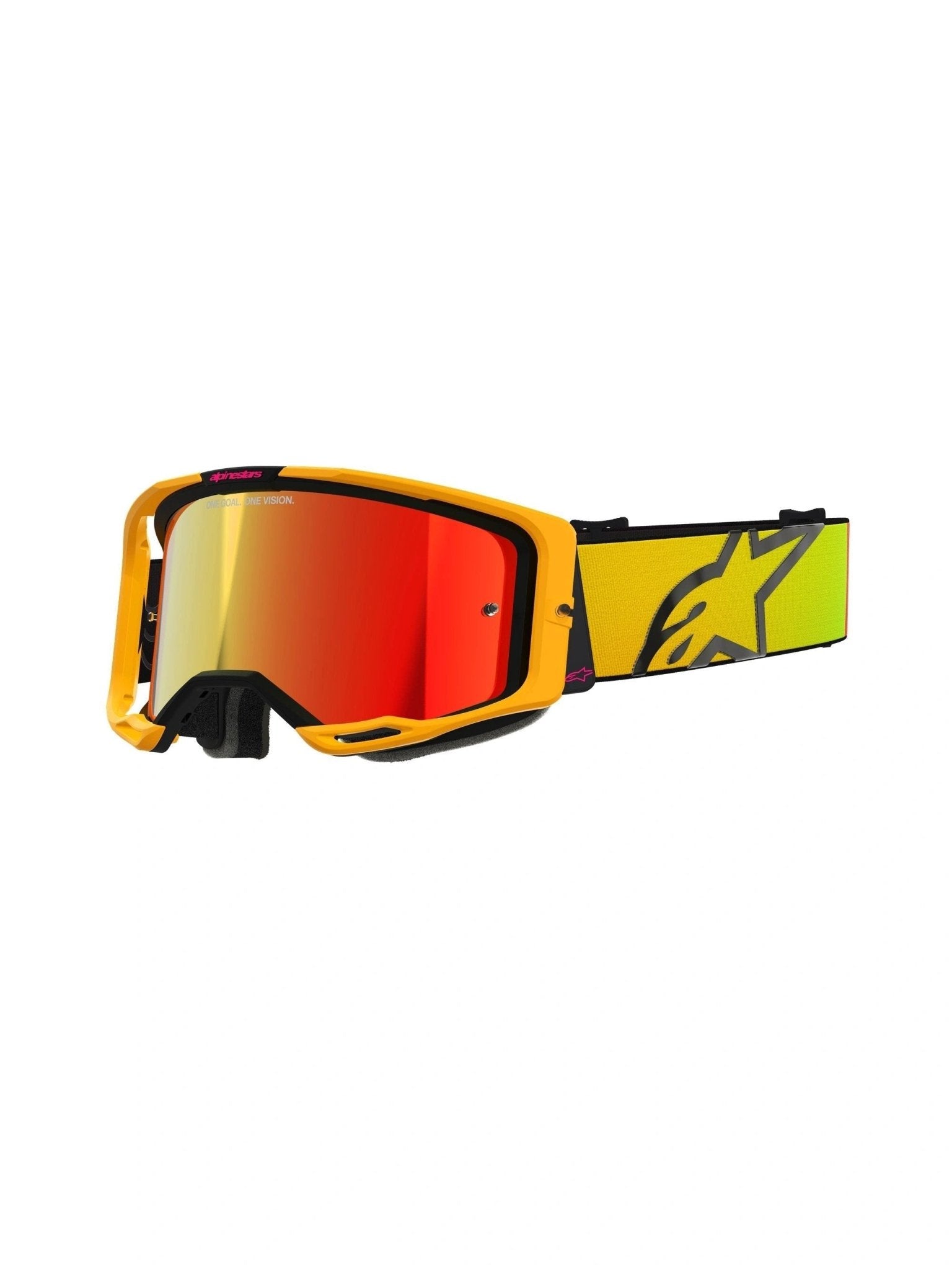 Alpinestars Motorradbrille Vision 8 CORP GELB PINK Spiegel Rot/ - MxProStoreParts