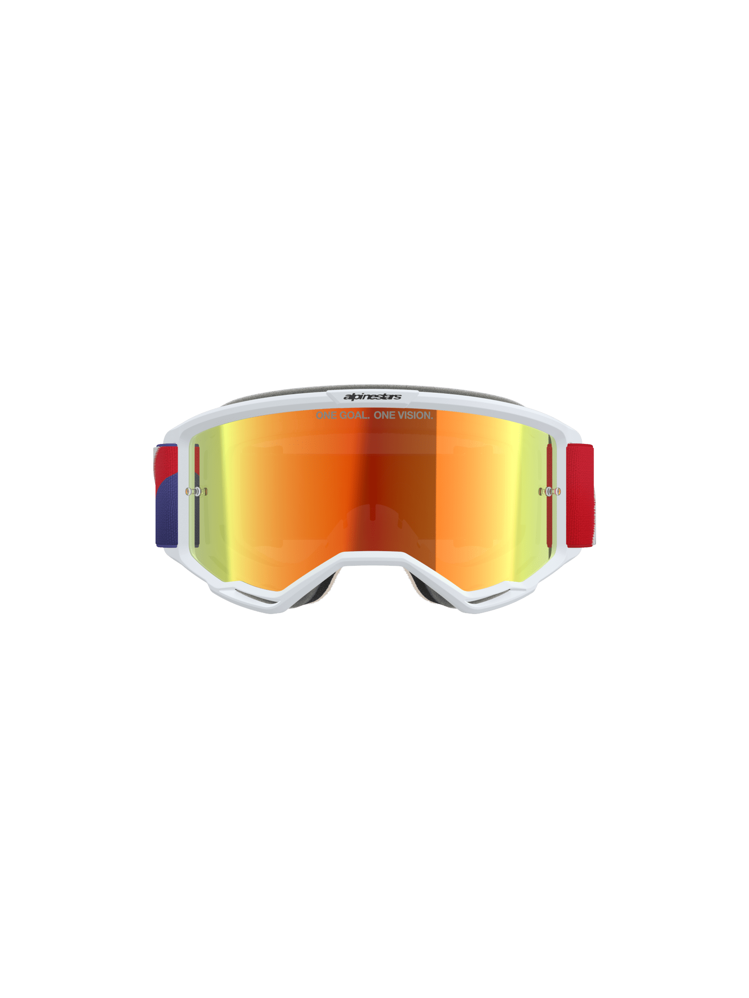 Alpinestars Vision 5 Brillen A-Flex Rahmen Rot Lila Spiegelglas - MxProStoreParts