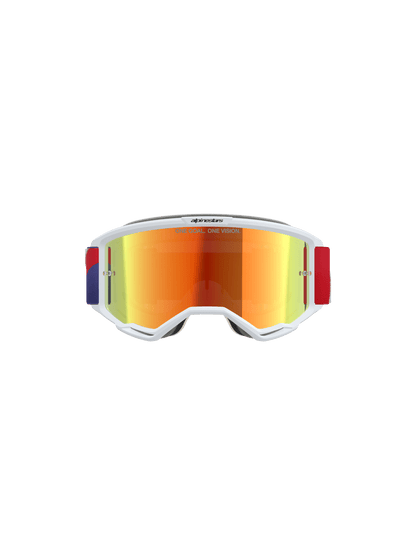 Alpinestars Vision 5 Brillen A-Flex Rahmen Rot Lila Spiegelglas - MxProStoreParts
