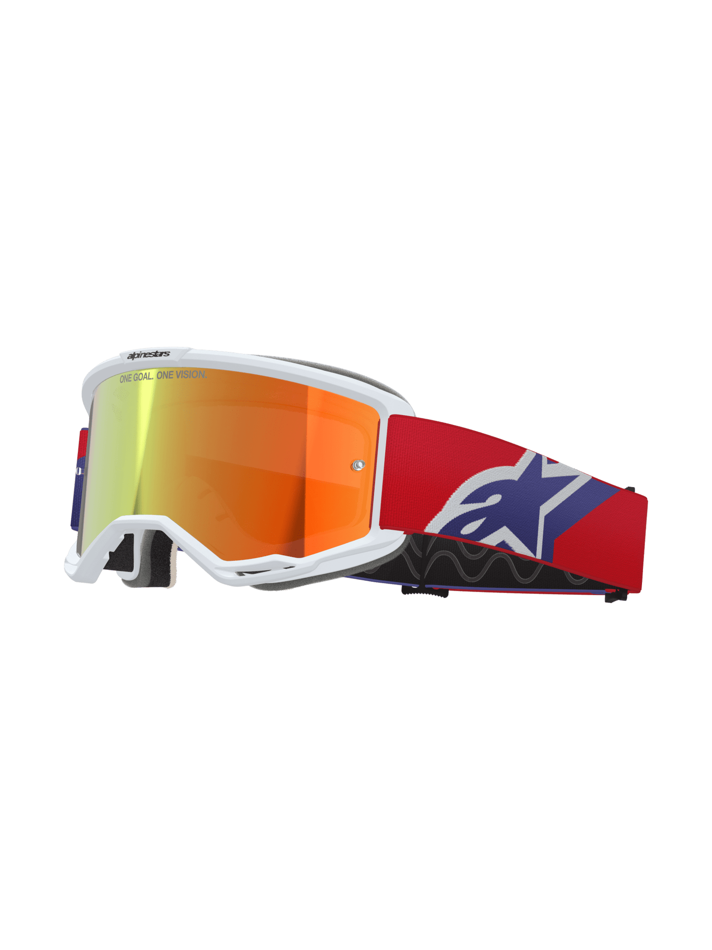 Alpinestars Vision 5 Schutzbrillen mit A-Flex Rahmen, rot-lila verspiegelte Linse - MxProStoreParts