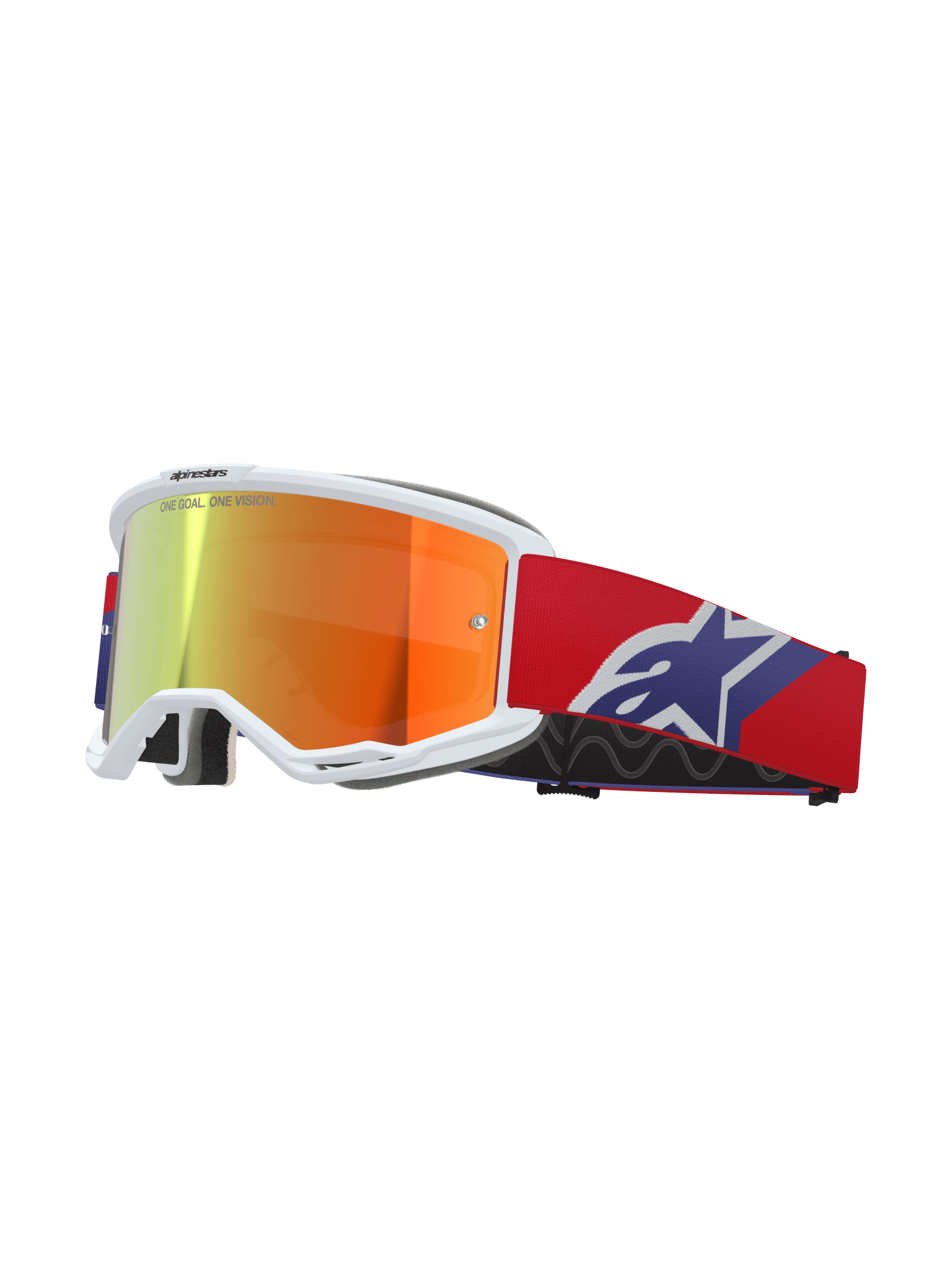 Alpinestars Vision 5 Schutzbrillen mit A-Flex Rahmen, rot-lila verspiegelte Linse - MxProStoreParts