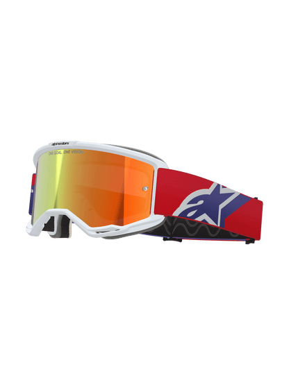 Alpinestars Vision 5 Schutzbrillen mit A-Flex Rahmen, rot-lila verspiegelte Linse - MxProStoreParts
