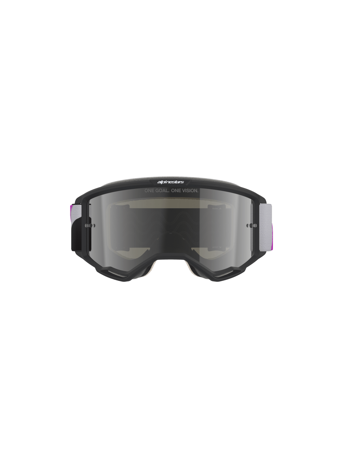 Alpinestars Vision 5 Schutzbrille mit A-FLEX Rahmen, Hellgrau Lila, verspiegeltes Silber - MxProStoreParts