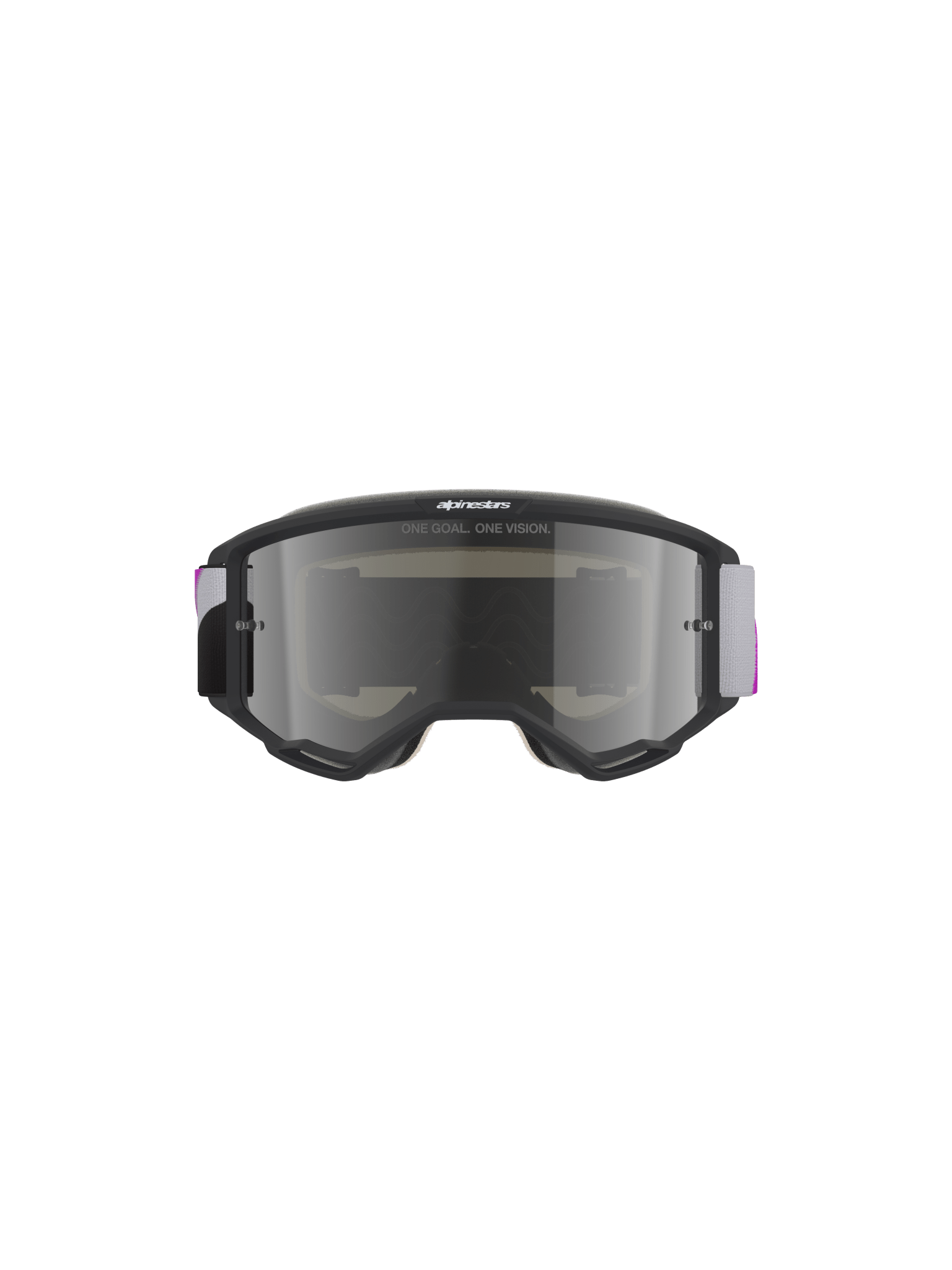 Alpinestars Vision 5 Schutzbrille mit A-FLEX Rahmen, Hellgrau Lila, verspiegeltes Silber - MxProStoreParts