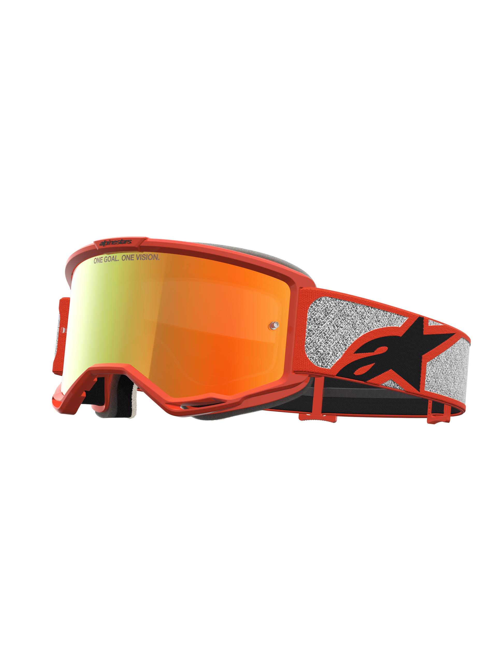 Alpinestars Vision 5 Rora Veiligheidsbril Zilver Oranje Mirror Rood