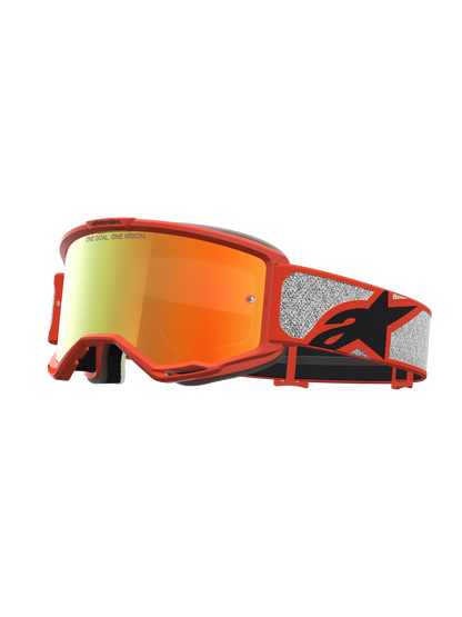 Alpinestars Vision 5 Rora Veiligheidsbril Zilver Oranje Mirror Rood