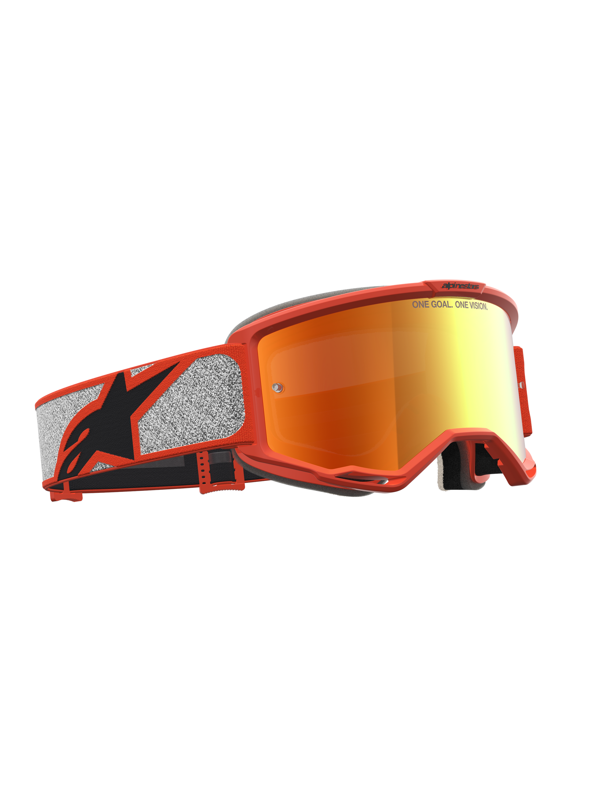 Alpinestars Vision 5 Rora Veiligheidsbril Zilver Oranje Mirror Rood
