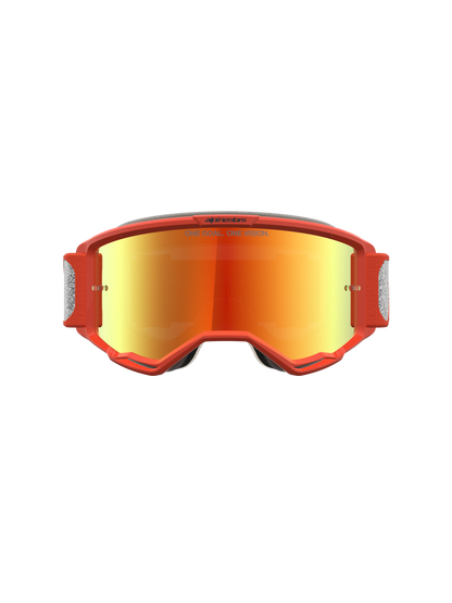 Alpinestars Vision 5 Rora Veiligheidsbril Zilver Oranje Mirror Rood