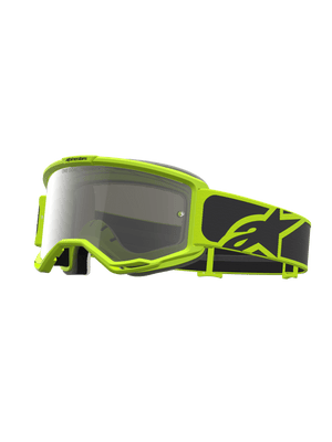 Alpinestars Vision 5 Rora Veiligheidsbril Zwart Geel Fluo Spiegel Zilver One Size