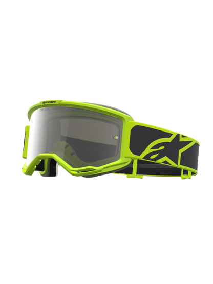 Alpinestars Vision 5 Rora Veiligheidsbril Zwart Geel Fluo Spiegel Zilver One Size