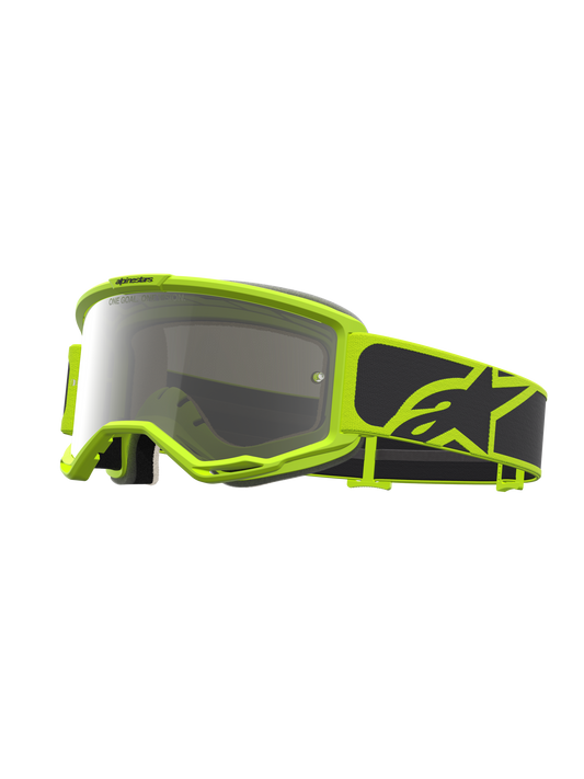 Alpinestars Vision 5 Rora Veiligheidsbril Zwart Geel Fluo Spiegel Zilver One Size
