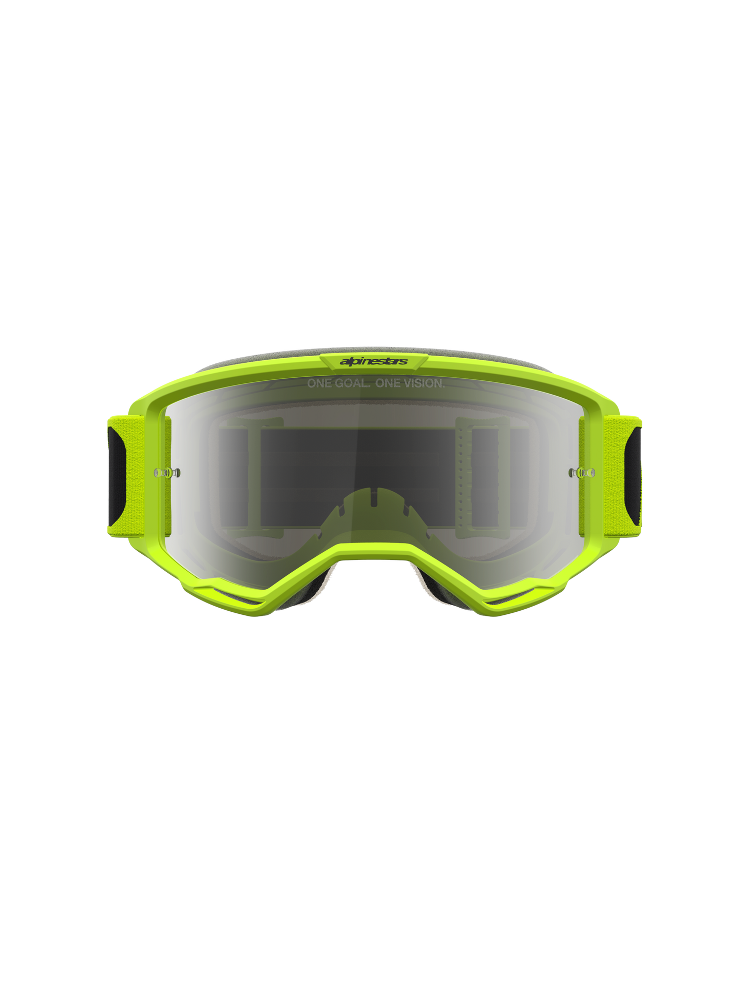 Alpinestars Vision 5 Rora Veiligheidsbril Zwart Geel Fluo Spiegel Zilver One Size