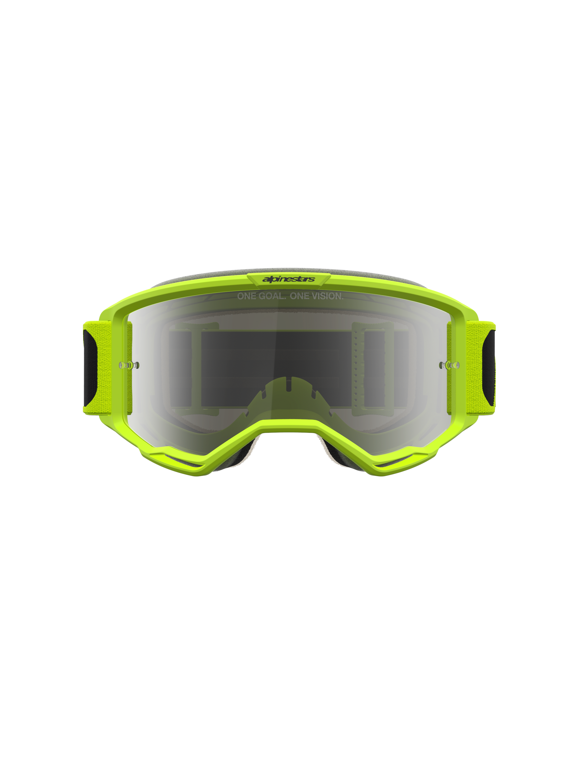 Alpinestars Vision 5 Rora Veiligheidsbril Zwart Geel Fluo Spiegel Zilver One Size
