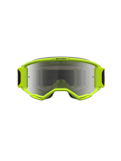Alpinestars Vision 5 Rora Veiligheidsbril Zwart Geel Fluo Spiegel Zilver One Size