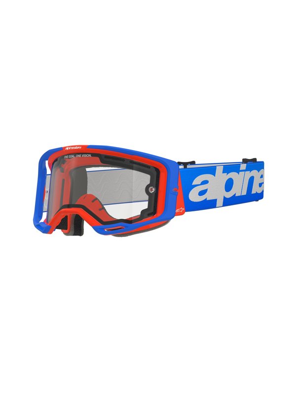 Alpinestars Goggle Vision 8 WORDMARK DUAL PANE BLUE ORANGE Clear