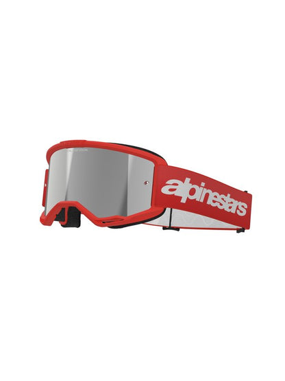 Alpinestars Vision 3 Wordmark Goggle Rood Mirror Zilver