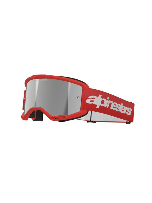 Alpinestars Vision 3 Wordmark Goggle Rood Mirror Zilver