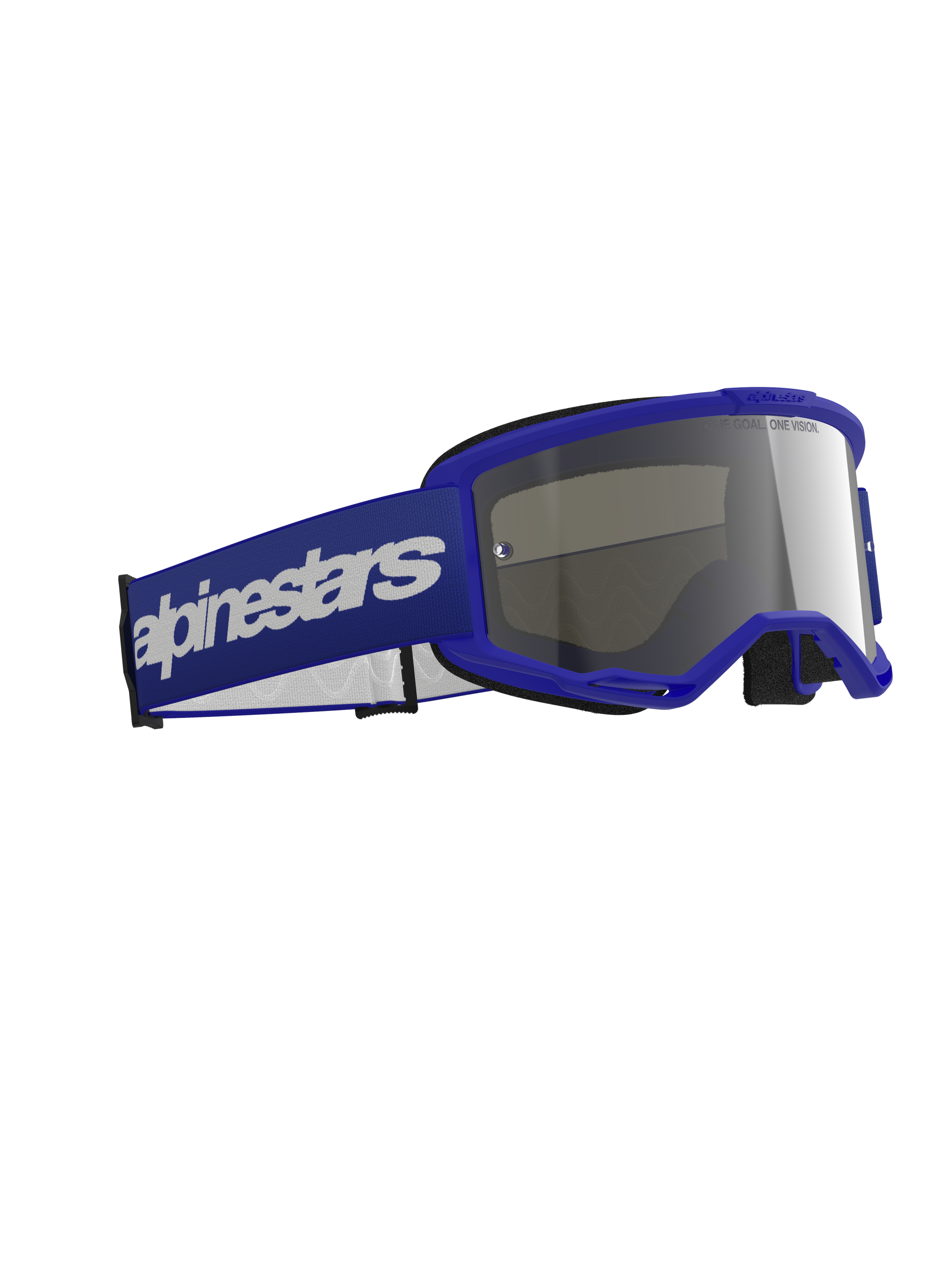 Alpinestars Vision 3 Wordmark Veiligheidsbril Blauw Spiegel Zilver