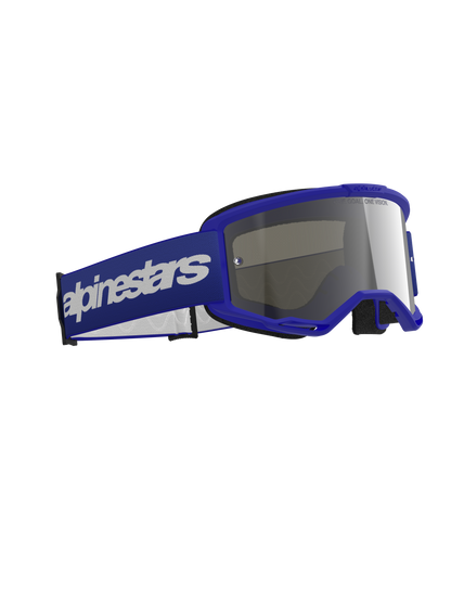 Alpinestars Vision 3 Wordmark Veiligheidsbril Blauw Spiegel Zilver
