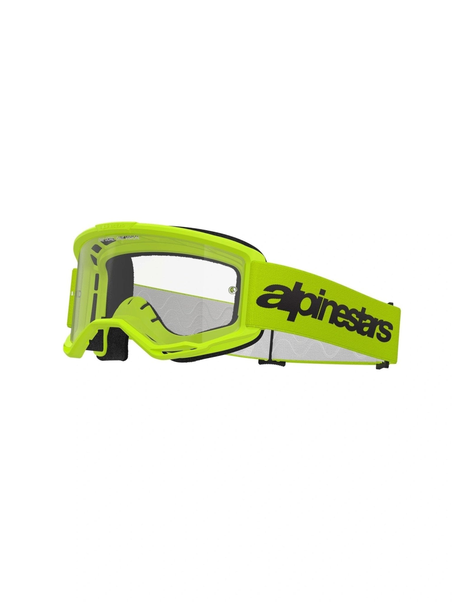Alpinestars Motocross-Brille Vision 3 WORDMARK GELB FLUO KLAR - MxProStoreParts