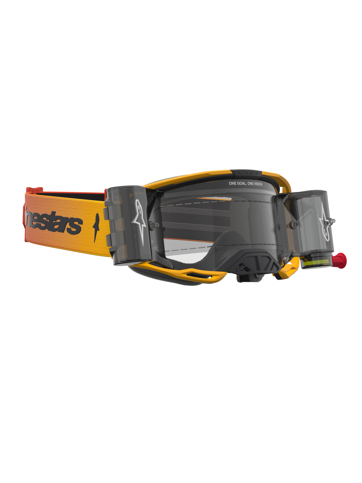 Alpinestars Vision 8 Amber Roll Off Veiligheidsbril Geel Rood Zwart Clear One Size