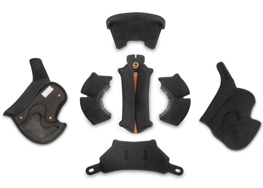 Schuberth S3 inner lining set for long-oval helmet; black foam pads and liners