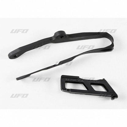 UFO kettinggeleider- en kettingglijblokset zwart — voor o.a. KAWASAKI KX 250 F (2017–2020) - MxProStoreParts