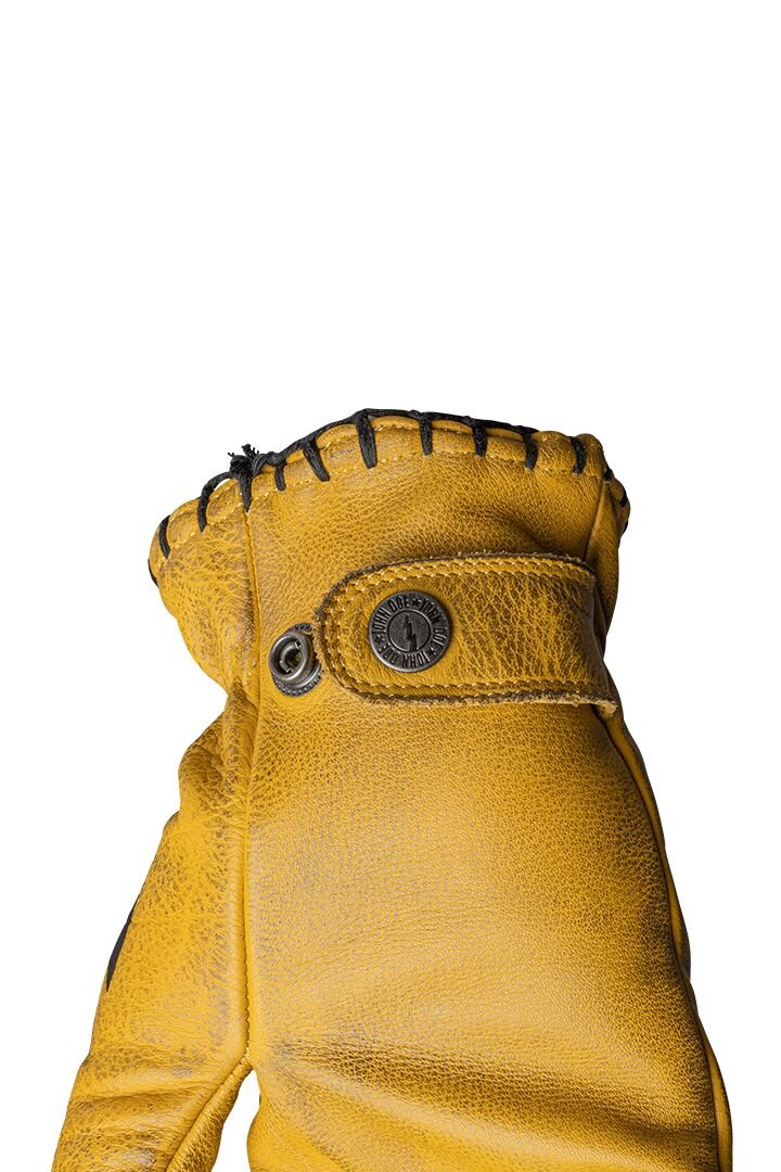 JOHN DOE Coyote leren herenhandschoenen zwart/geel – maat L - MxProStoreParts