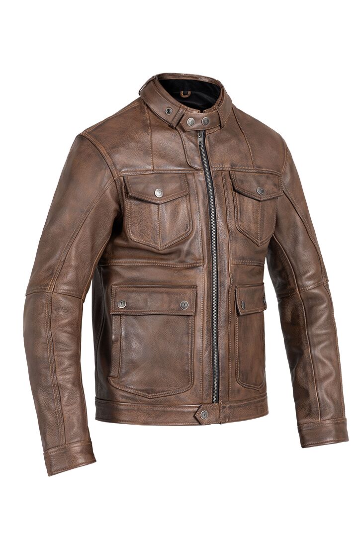 JOHN DOE Drifter leren herenjas bruin, maat L