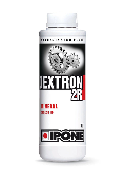 Ipone Dextron 2R mineral transmission fluid bottle, 1L, white container with black-red label