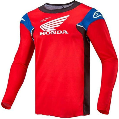 Alpinestars Honda Iconisches Rennfahrer-Jersey Hellrot Schwarz Weiß - Größe M - MxProStoreParts