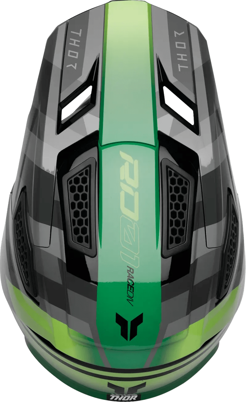 THOR Camber Fullfacehelm Schwarz/Grün XL mit ERT - MxProStoreParts