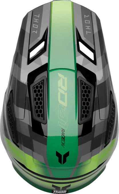 THOR Camber Fullfacehelm Schwarz/Grün XL mit ERT - MxProStoreParts