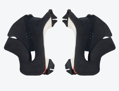 Airoh Aviator Ace 2 cheek pads, pair in black with beige mesh interior